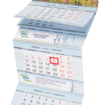 Пример настенного трехблочного календаря для заказ
