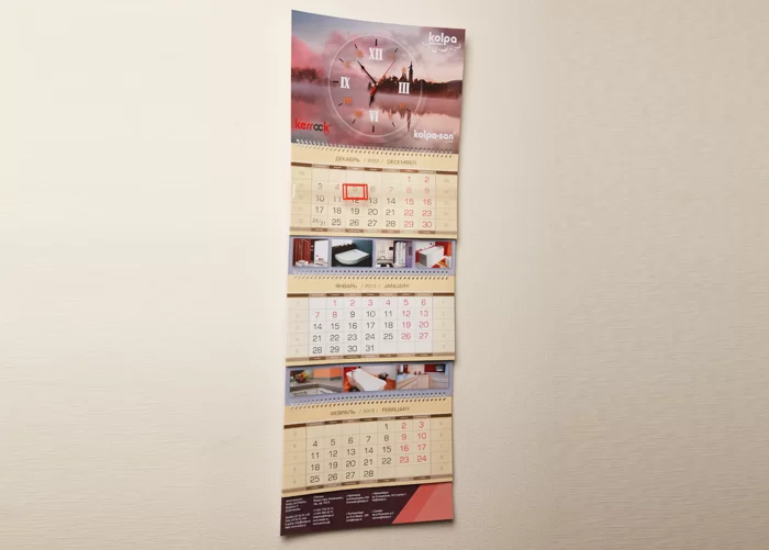 Печать квартальных календарей трехблочных дешево в Москве | 3Графика :  3Графика